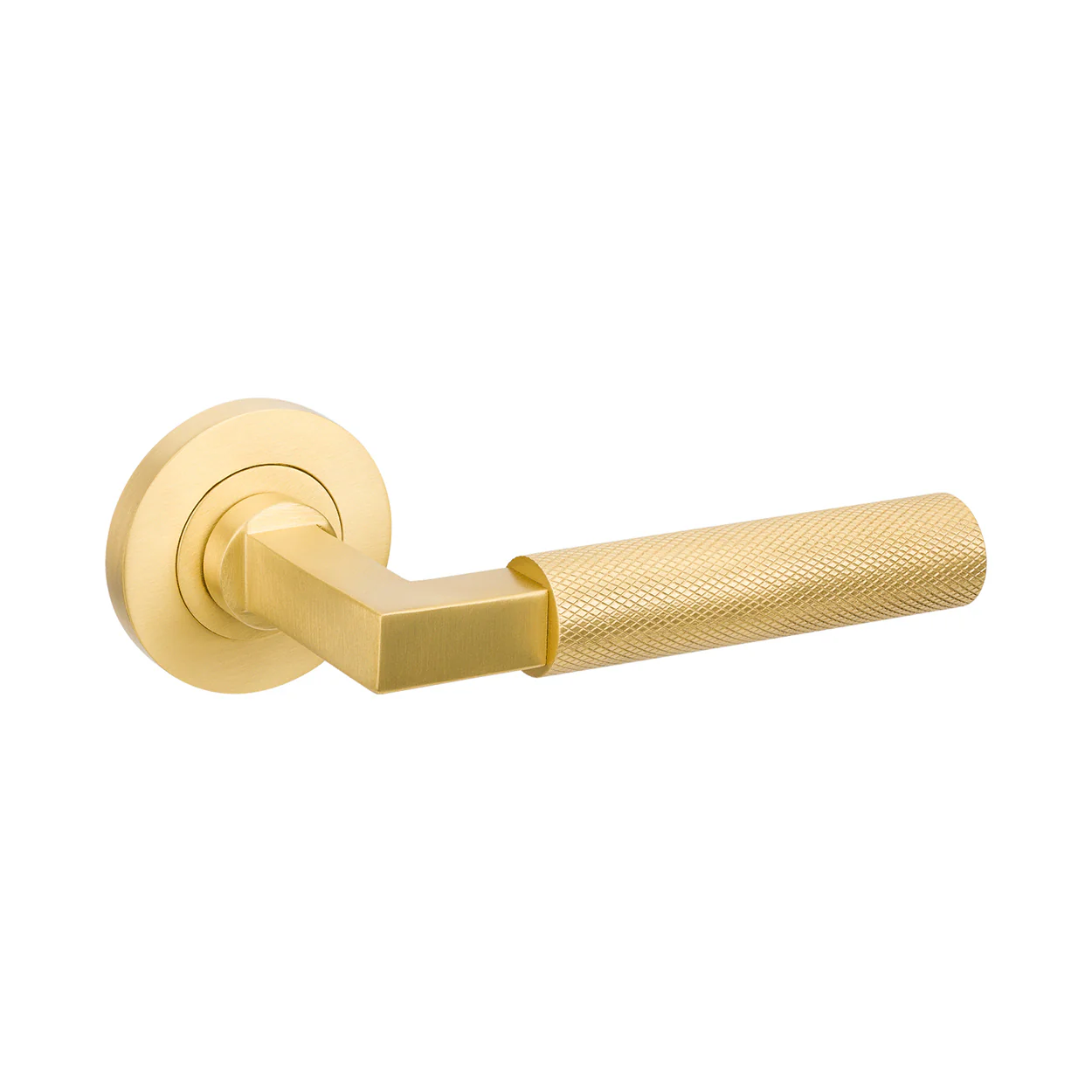Zanda Zurich Door Handle Lever Set Satin Brass - Image 2